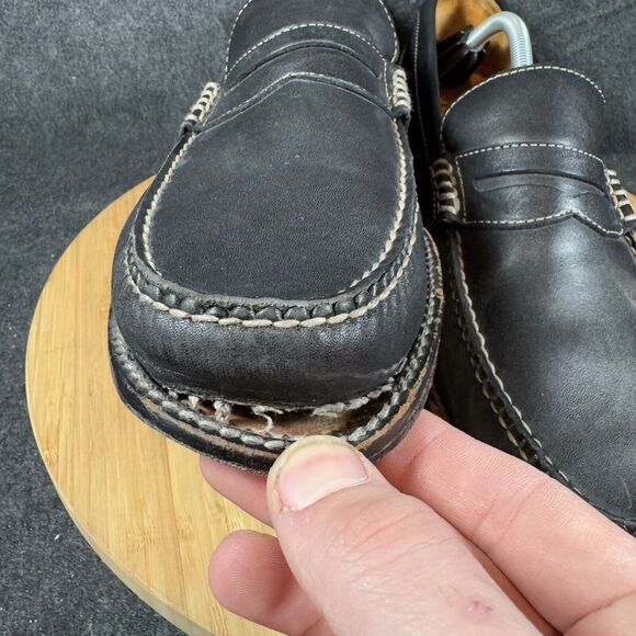 Sperry Gold Cup‎ Mens Penny Loafer Shoes Size 13 Black Leather Slip On - Picture 3 of 10